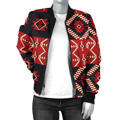 Navajo Pattern Print Design A05 Women's Bomber Jacket