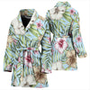 Tropical Flower Pattern Print Design TF05 Women Bathrobe