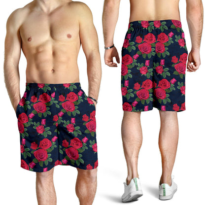 Rose Pattern Print Design A04 Mens Shorts