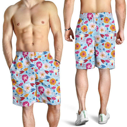 Morning Glory Pattern Print Design MG06 Mens Shorts