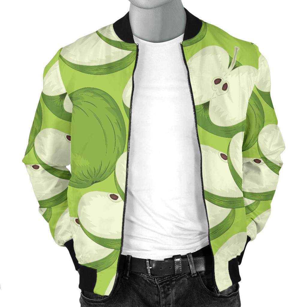 Apple Pattern Print Design AP010 Men Bomber Jacket