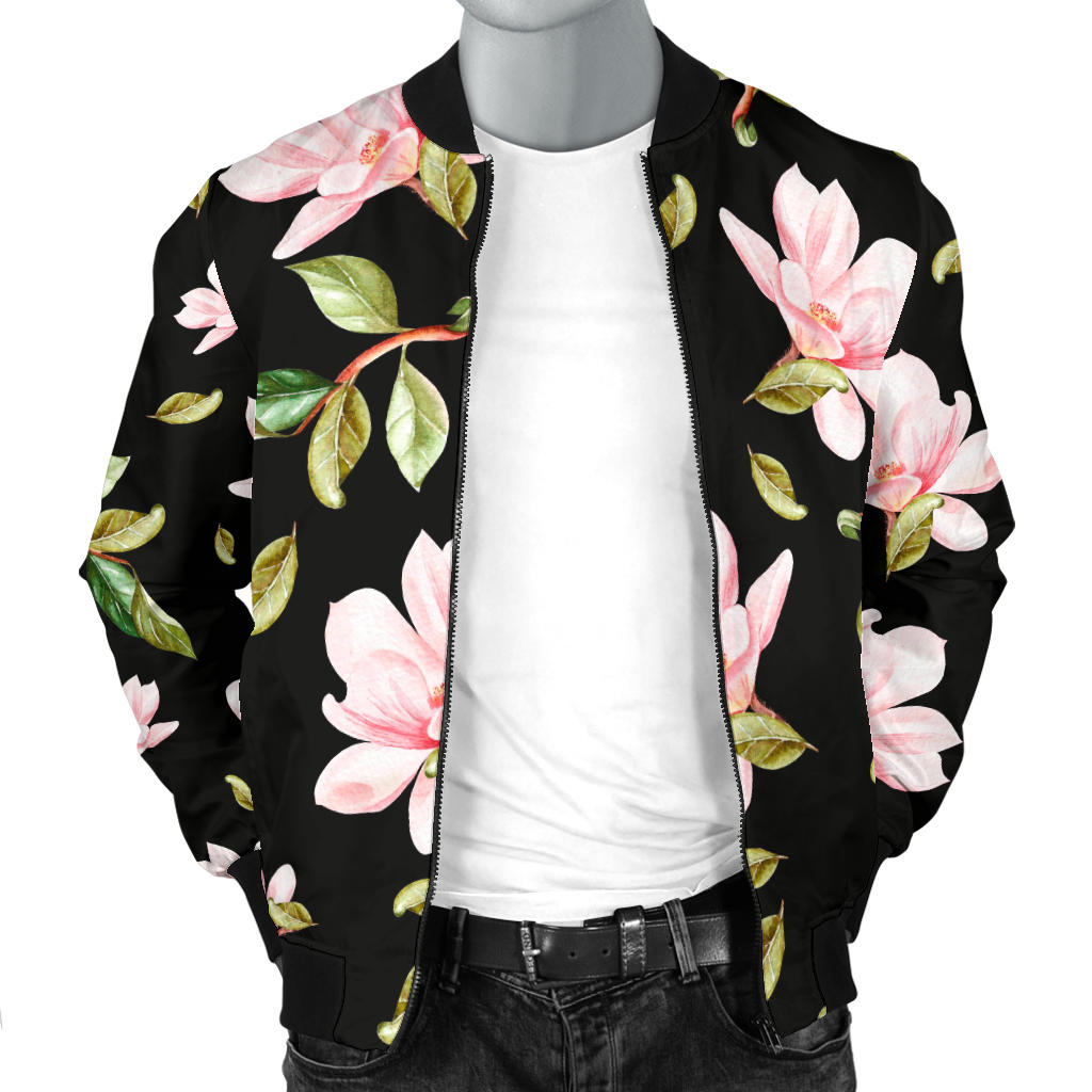 Magnolia Pattern Print Design MAG01 Men Bomber Jacket