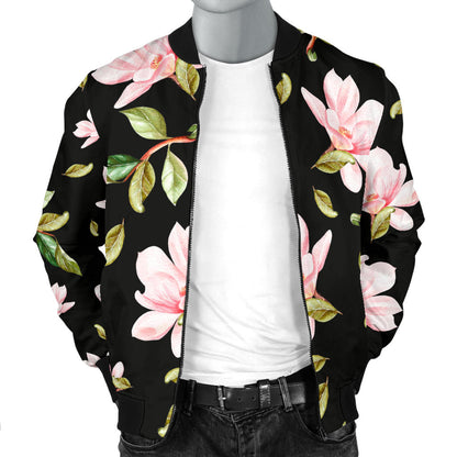 Magnolia Pattern Print Design MAG01 Men Bomber Jacket
