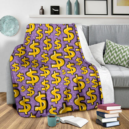 Dollar Pattern Print Design DO01 Fleece Blanket