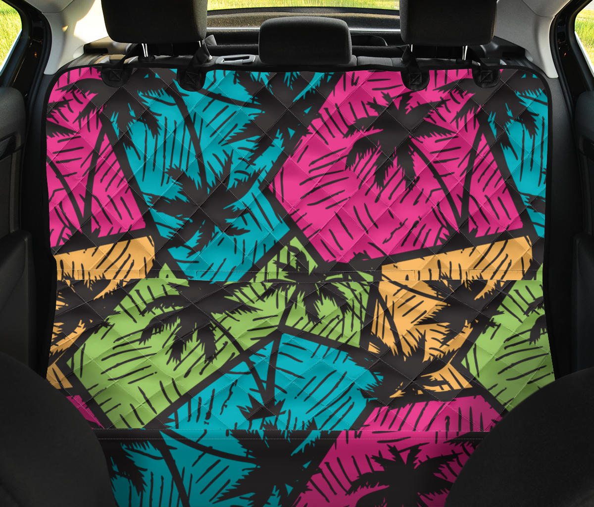 Palm Tree Pattern Print Design PT09 Rear Dog  Seat Cover