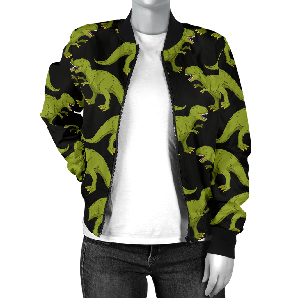 T Rex Pattern Print Design A02 Women's Bomber Jacket