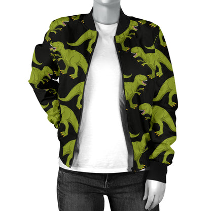 T Rex Pattern Print Design A02 Women's Bomber Jacket