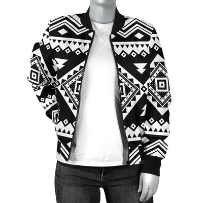 Aztec Pattern Print Design 08 Women's Bomber Jacket