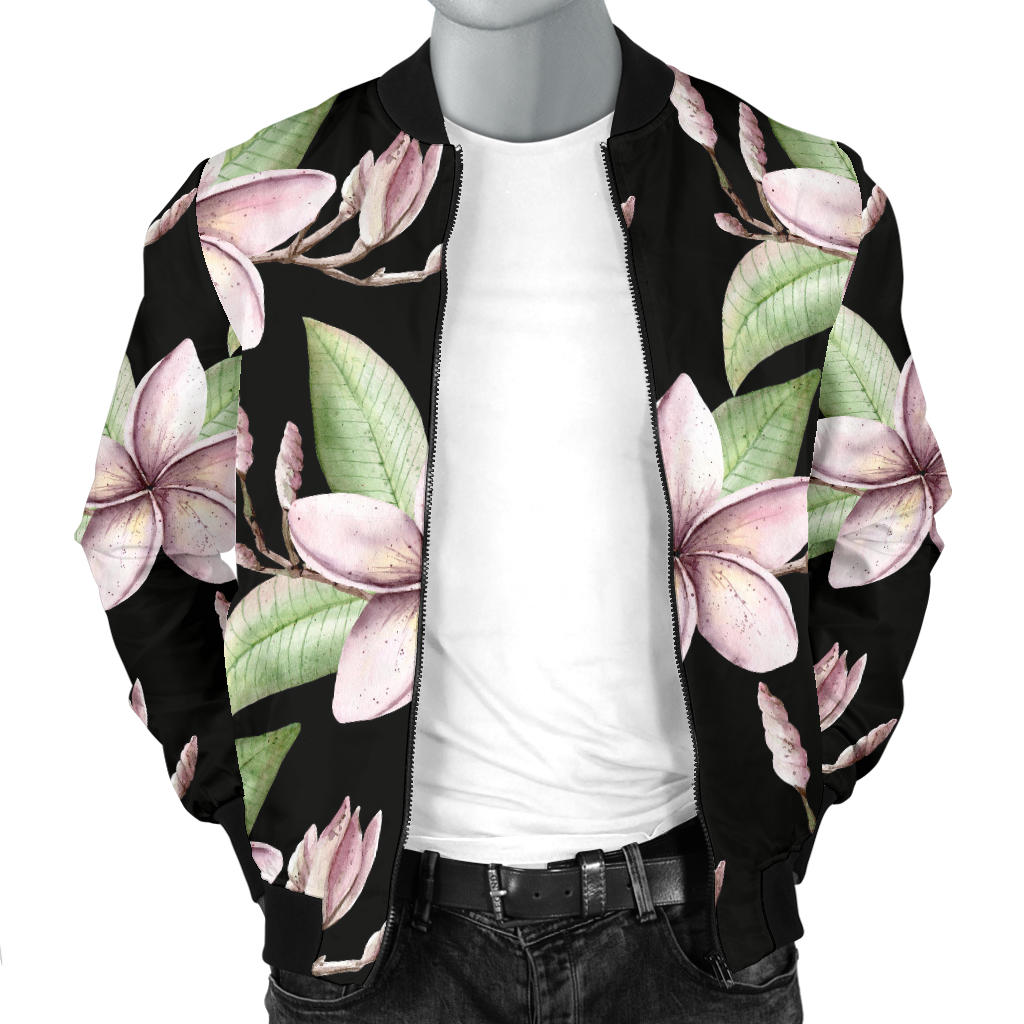 Plumeria Pattern Print Design PM02 Men Bomber Jacket