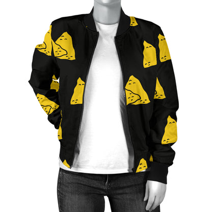 Nachos Pattern Print Design A02 Women's Bomber Jacket