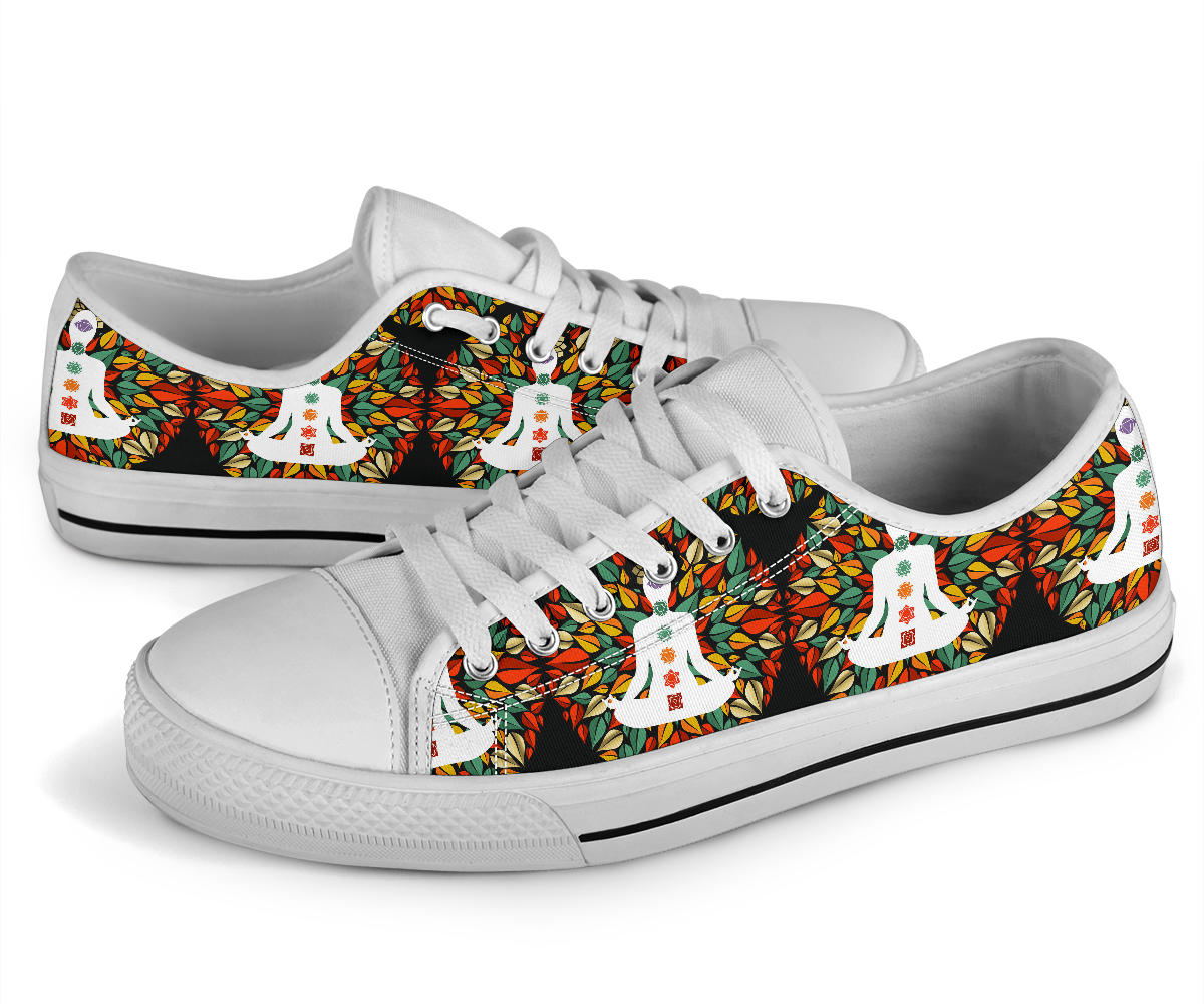 Chakra Yoga White Bottom Low Top Shoes