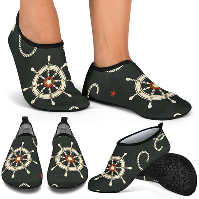 Nautical Anchor Pattern Aqua Water Shoes