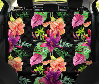 Amaryllis Pattern Print Design AL09 Rear Dog  Seat Cover