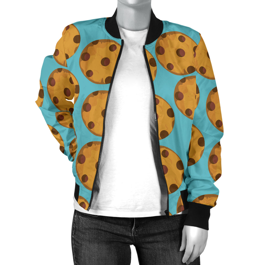 Cookie Pattern Print Design 01 Women's Bomber Jacket