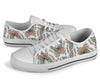 Butterfly Pattern White Bottom Low Top Shoes