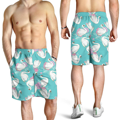 Swan Pattern Print Design 03 Mens Shorts