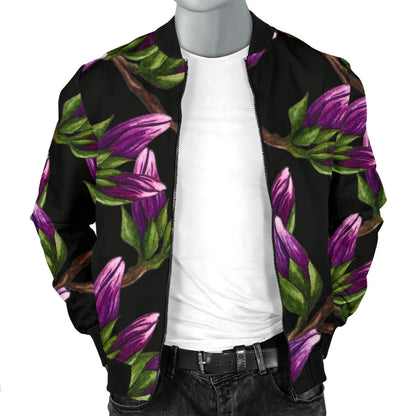 Magnolia Pattern Print Design MAG010 Men Bomber Jacket
