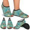 Sea Turtle Pattern Print Design T012 Aqua Water Shoes