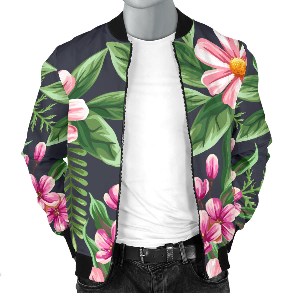 Summer Floral Pattern Print Design SF010 Men Bomber Jacket