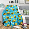 Bee Pattern Print Design BEE06 Fleece Blanket