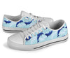 Dolphin Heart Pattern White Bottom Low Top Shoes