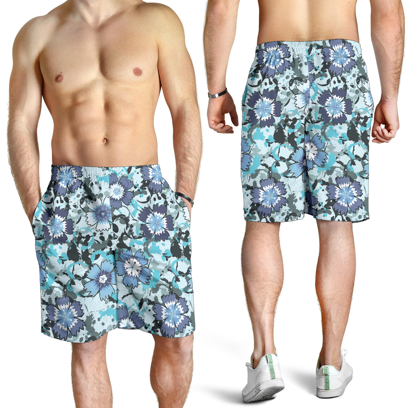 Carnations Pattern Print Design CN04 Mens Shorts