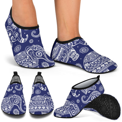 White Elephant Mandala Aqua Water Shoes