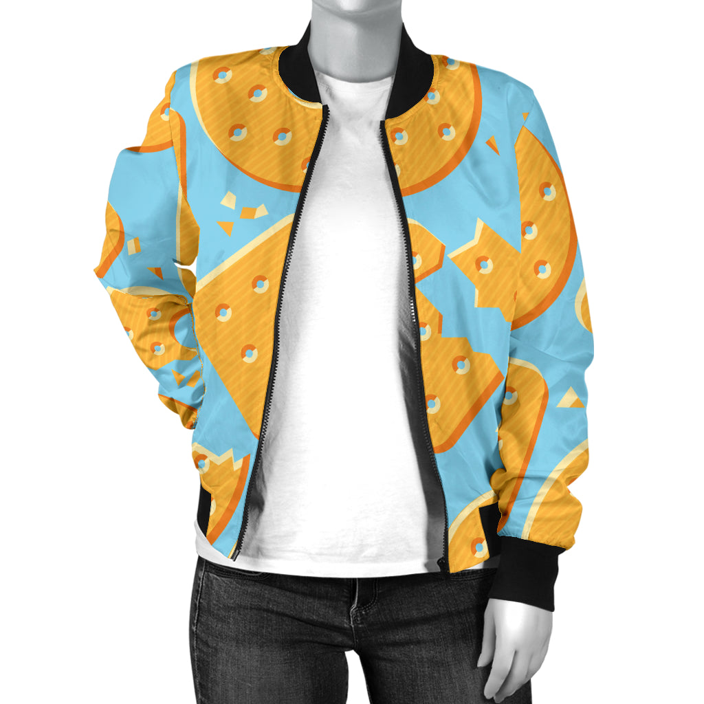 Cracker Pattern Print Design 02 Women's Bomber Jacket