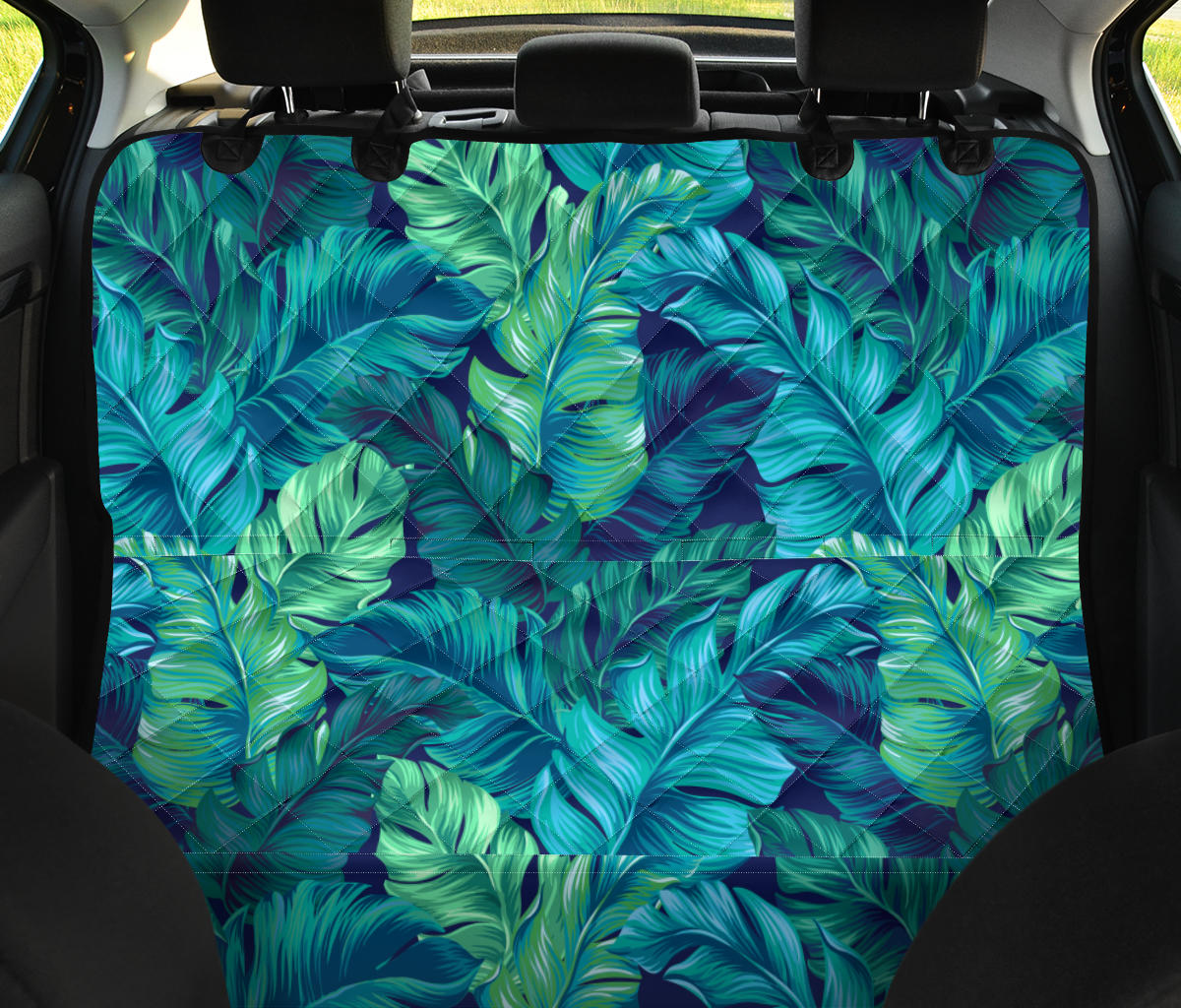 Banana Leaf Pattern Print Design BL05 Rear Dog  Seat Cover
