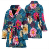 Water Lily Pattern Print Design WL05 Women Bathrobe