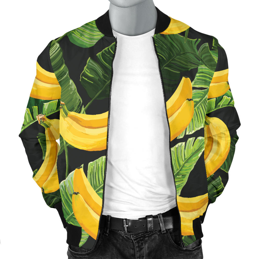 Banana Pattern Print Design BA01 Men Bomber Jacket