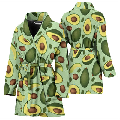 Avocado Pattern Print Design AC01 Women Bathrobe