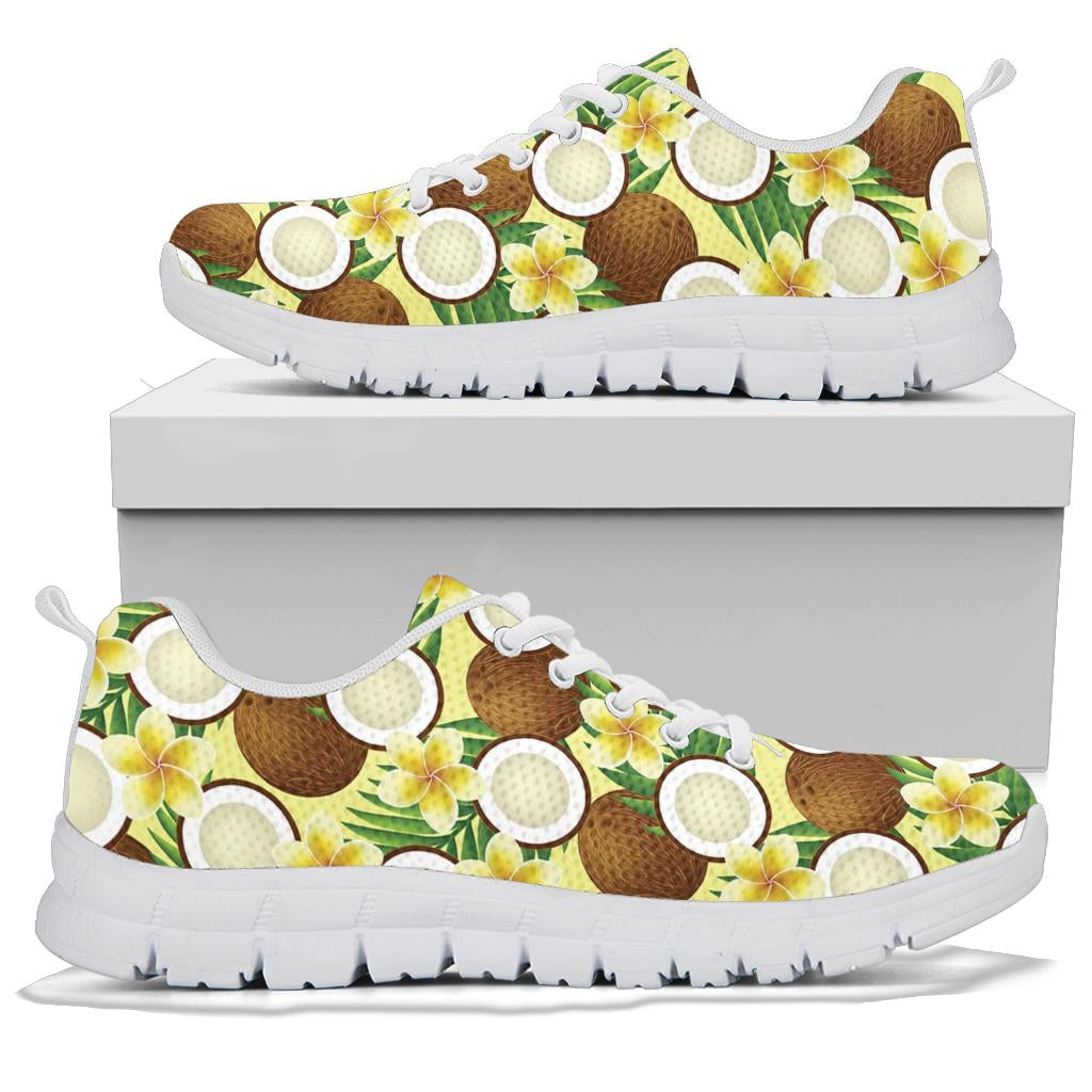 Coconut Pattern Print Design CN02 Sneakers White Bottom Shoes