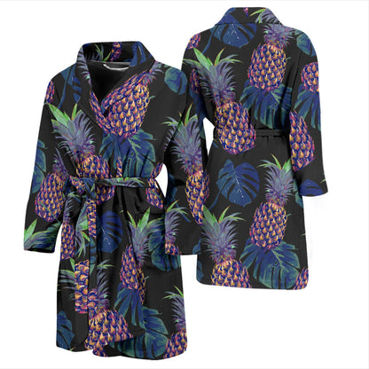 Pineapple Pattern Print Design PP04 Men Bathrobe