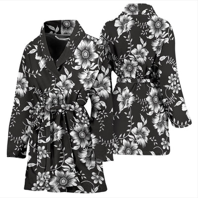 Gerberas Pattern Print Design GB02 Women Bathrobe