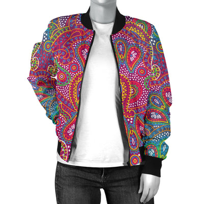 Boho Pattern Print Design 02 Women's Bomber Jacket