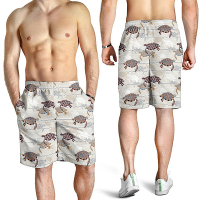 Sea Turtle Pattern Print Design T07 Mens Shorts