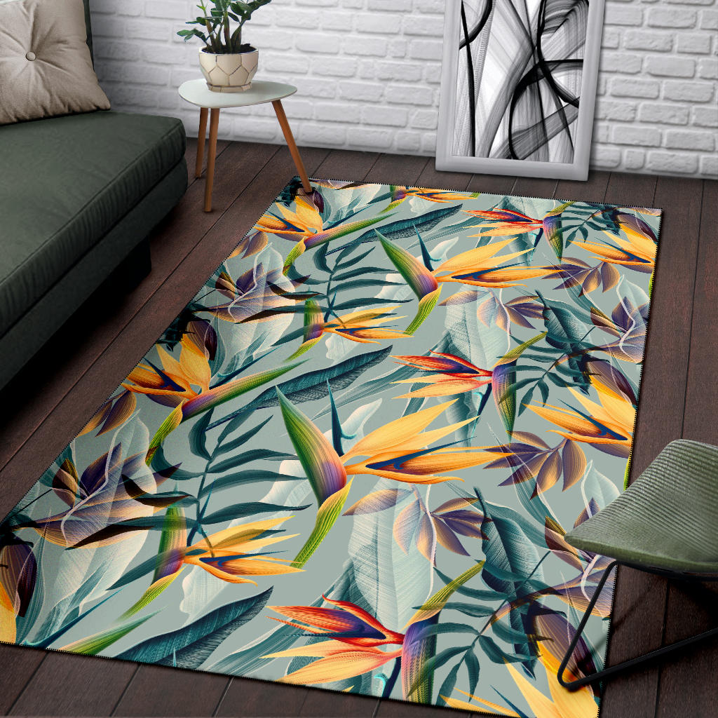 Tropical Flower Pattern Print Design TF022 Area Rugs