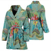 Sea Turtle Pattern Print Design T012 Women Bathrobe