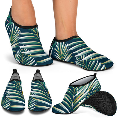 Sun Spot Tropical Palm Leaves hower Curtain Aqua Water Shoes