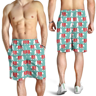 Polar Bear Pattern Print Design A04 Mens Shorts