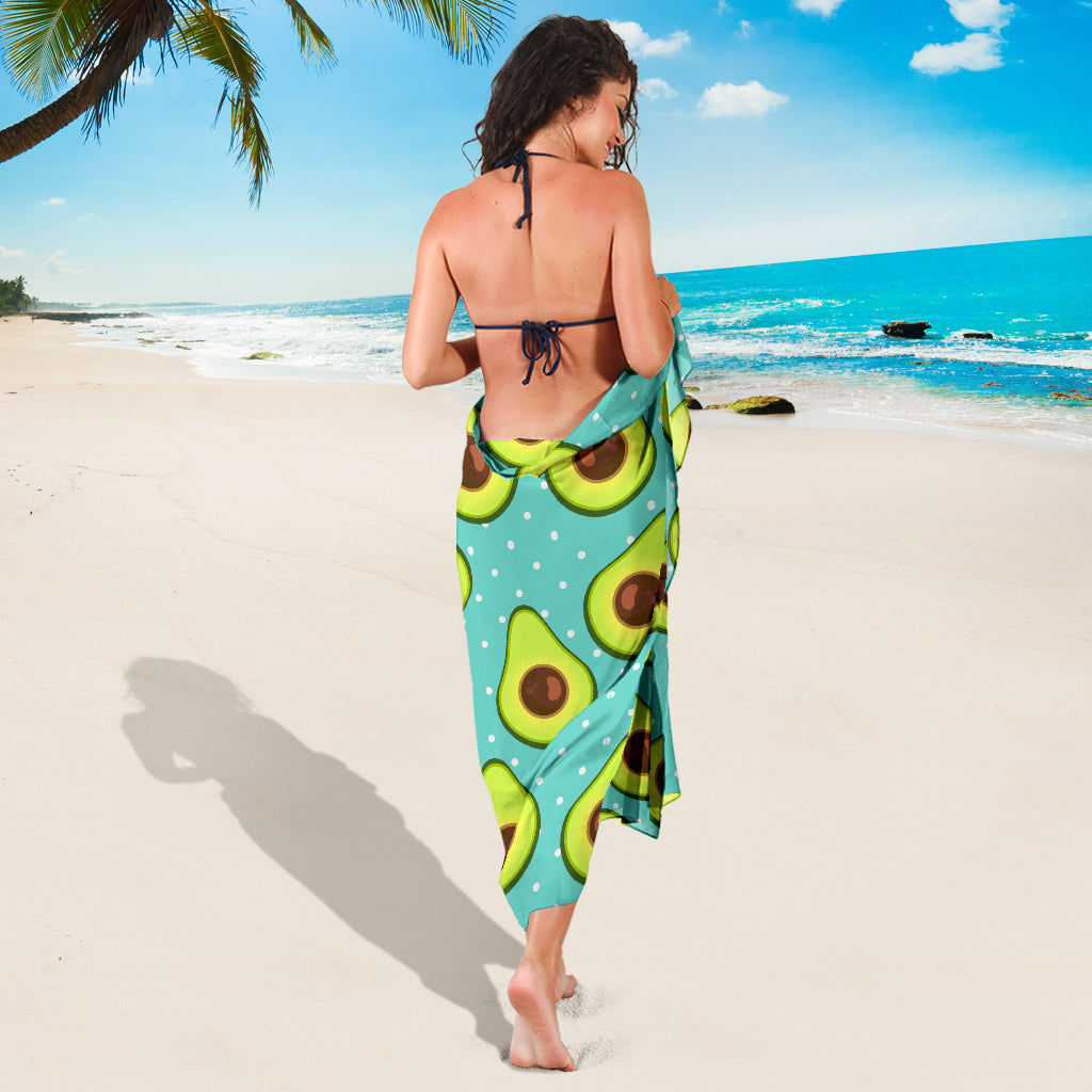 Avocado Pattern Print Design AC012 Sarong Pareo Wrap