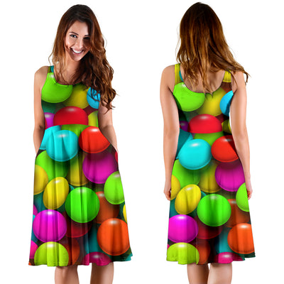 Candy Pattern Print Design CA03 Midi Dress