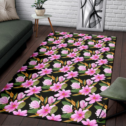Magnolia Pattern Print Design MAG08 Area Rugs