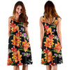 Tropical Flower Pattern Print Design TF02 Midi Dress