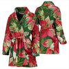 Poinsettia Pattern Print Design POT03 Women Bathrobe