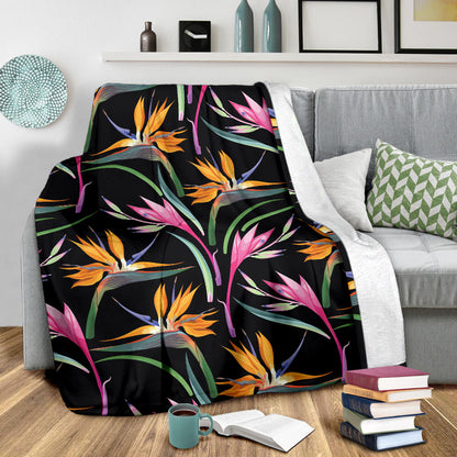 Tropical Flower Pattern Print Design TF017 Fleece Blanket