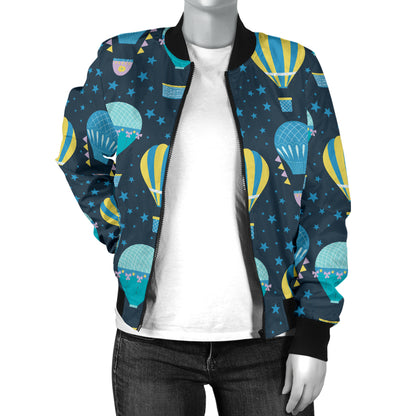 Ballon Pattern Print Design 06 Women's Bomber Jacket