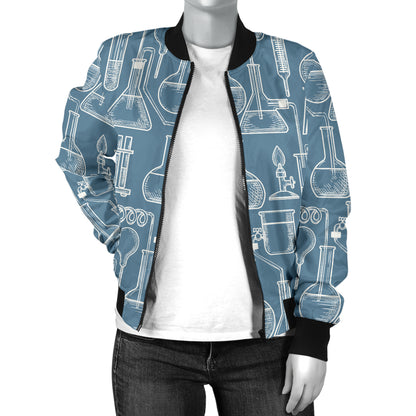 Chemical Pattern Print Design 05 Women's Bomber Jacket
