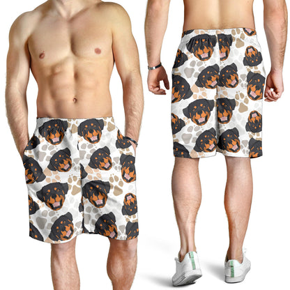 Rottweiler Pattern Print Design A03 Mens Shorts